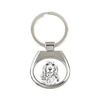 American Cocker Spaniel, Merry Cocker - keychain with a dog, keychain with a print, personalized pendant from the Art-Dog brand sidabras