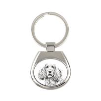 English Cocker Spaniel - keychain with a dog, keychain with a print, personalized pendant from the Art-Dog brand sidabras