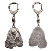 English Cocker Spaniel I - Silver-plated key ring with a dog in a gift box, handbag decoration, backpack pendant by Art-Dog brand sidabras