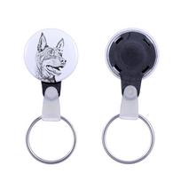 Australian Kelpie, Barb, Farmer Dog - keychain with a dog portrait, pendant with the brand's own Art-Dog graphics