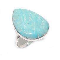 Natural Amazonite Gemstone 925 Sterling Silver Jewelry Ring Size 7.5 f6e65 white