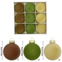 PET Flocking Christmas Balls 6/8cm Christmas Supplies Christmas Tree Hangings Festive Decorations A