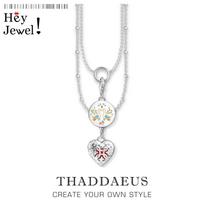 Charm Necklace Love Birds &Heart Locket , Suumer New Fashion Jewelry Europe 925 Sterling Silver Romantic Gift For Women 45cm white
