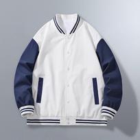 Spring and Autumn Jacket Baseball Uniform Splicing Solid Color Student Hong Kong Style Jacket Men's and Women's Loose Edition Jacket S balta