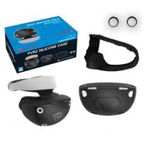 VR silikoninis veido dangtelis ir VR apvalkalo apsauginis dangtelis, suderinamas su Playstation VR2 priedais, VR veido sąsajos laikikliu VR ausinių apvalkalu Package:20*9.8*8cm juoda
