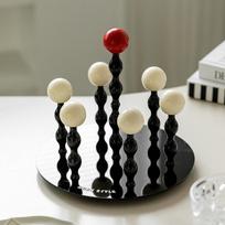 Cup Drying Rack Glass Holder Mug Organizer for Restaurant 6 Cup 20cmx18.5cm black