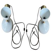 Diabolo Mid Century Wall Sconce Double Minimalist Home Lighting Modern Interior Decor white