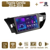 „Android“ automobilio radijas, skirtas „Toyota Corolla 2014-2016“ daugialypės terpės grotuvo galvos blokas, stereo GPS navigacija BT WIFI 1+16GB 1+16GB white