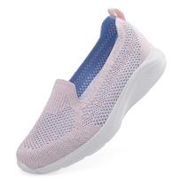 One-Pedal Flat-Soled Mother Shoes Middle-Aged And Elderly Non-Slip Soft-Soled Socks Shoes Women'S Outdoor Casual Walking Shoes 35