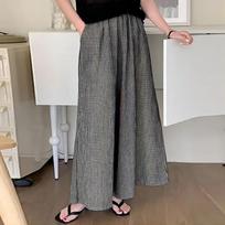 Retro checkered pants women's wide leg elegant office pants high waisted fashionable casual loose pants oversized S juoda