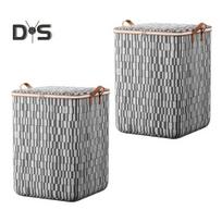 2Pcs Heavy Duty Clothing Storage Bags with Reinforced Handles Large Capacity Double Zipper Quilts Toys Organizer Laundry Baskets M 2pcs