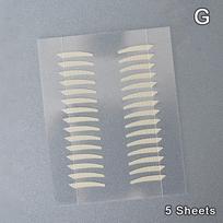 5 Sheets Invisible Double Eyelid Tape Transparent Self Adhesive Natural Big Eyes Lift Non-Marking Mesh-Lace Eye Stickers Eyes G gray