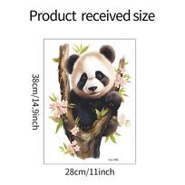 Mielas Panda Lipa Medžiu Stikliniai Langai ir Durys Fonas Papuošti Dekoratyviniai Langų Lipdukai 38*28CM/fun-f99