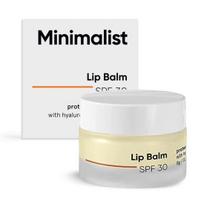Minimalistinis SPF 30 lūpų balzamas su keramidais ir hialurono rūgštimi | Lūpų apsauga ir maitinimas | Moterims ir vyrams | 8 g, balkšvas white