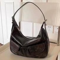 Women Crossbody Bag Luxury Designer Oblique Cross Single Shoulder bag Large Capacity Handbags Retro Matte PU Leather Hobos purse white
