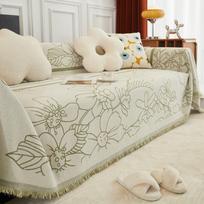 Flower Print Sofa Cover Blankets Outdoor Camping Picnic Large Blanket Leisure Beach Towel Travel Rug Sofa Mat 180x130cm gray
