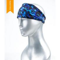 Moteriškos galvos juostos Merginoms Vasarinė Boho plaukų juosta Gėlėtas Bohemian Cross Turban Bandage Bandanas Plaukų aksesuarai Galvos apvyniojimas Jogos galvos apdangalai blue