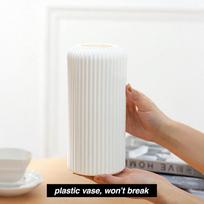 1vnt Plastikinė gėlių vaza, Nedūžtančios vazos Kūrybinis namų dekoravimas vestuvių vakarėliui Vase (no flowers) balta