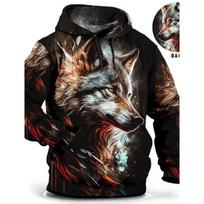 Vyriški unisex džemperiai Madingi megztiniai megztiniai megztiniai su gobtuvu Animal Wolf Lion Dragon Tiger Print Daily 3D Print Kasdieniai gobtuvai S