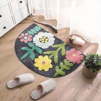 1pc Flora Bathroom Mat, Absorbent & Quick-drying Kitchen Floor Carpet, Non-slip & Super Soft Entry Doorway Floor Rug, For Bathroom Bedroom Kitchen 15.75*23.62inch