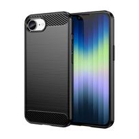For Cover iPhone SE 4 Case For iPhone SE4 SE 2024 Bumper Anti-knock Soft Silicone Carbon Fiber Back Case For iPhone SE 4 Case For iPhone SE 4 juoda