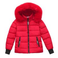 Yousheng žieminiai pūkiniai paltai, paminkštintos kišenės su gobtuvu Užsegamos užtrauktuku „Parka“ vėjui atsparus šilumą sulaikantis „Slim Fit“ plius dydis, kasdienis šaltas oras viršutiniai drabužiai, medvilninė striukė L raudona