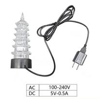 Akvariumo šviestuvas, Žuvų tvenkinio šviestuvas su įmontuotais LED šviesos diodais, Didelio ryškumo daugkartinio naudojimo vandens Colorful exquisite pagoda white