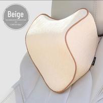 Car Lumbar Support Headrest Pillow Set for Neck and Spine Comfort During Travel. gray