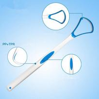 Tongue Scraper Brush Oral Cleaning Toothbrush Cleaning Brush Breath Remove Coating Random Color 1 pcs balta