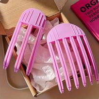 Angel-Themed Hair Volumizing Clips 2-Pack- Glamorous Style, Plastic, Power-Free Root Lifters for Enhanced Hairstyling 1 set (3 teeth + 6 teeth) pink