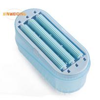 2 In 1 Cleaning Brush,Soft Roller, Convenient, Labor-saving, Foam Soap Box, Daily Use mėlyna
