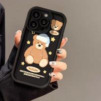 Telefono dėklas, skirtas iPhone 16 13 11 Pro Max iPhone 11 13 16 Samsung S24 Ultra Samsung A54 Redmi note 12 11 Infinix Case iPhone 7&8 juoda