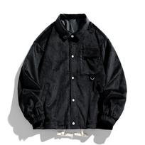 Spring and Autumn New Solid Color Hong Kong Style Trendy Men's Jacket Lapel Casual Trendy Brand Work Wear Fashionable Handsome Jacket for Men S
