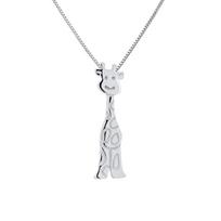 Pakabukas - LÉA &; ARTHUR - ŽIRAFĖ - Sidabras 925 - Antialerginis - Unisex white