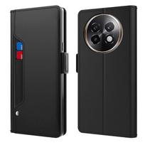 For Oppo Realme 13 Pro Plus Magnetic Flip Kickstand Leather Phone Case For Realme 12 Pro Plus Card Slot Wallet  Mirror Cover For Realme 11 Pro Plus Realme 13 5G juoda