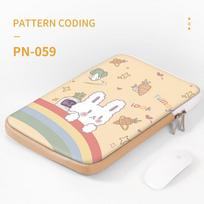 Laptop bag Sleeve Case PU handBag Cartoon Notebook Case Briefcases 13 14 15.6inch For Macbook Air Pro HP Asus Dell Carrying Case 10inch white