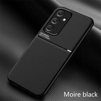 Skirta Samsung Galaxy A15 A35 A55 5G dėklui, odiniam automobilio magnetiniam laikikliui telefono dangtelis, skirtas Galaxy A 15 35 55 minkšto rėmo smūgiams Coque For Galaxy A15 juoda