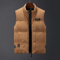 Corduroy Vest Men 'S Winter Stand -Up Collar Sleeveless Vest L