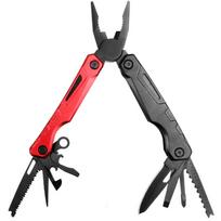 14 IN 1 Multi-knife Pliers Cable Wire Cutting Multi-function Multi-tool Outdoor Camping Portable Folding Pliers raudona