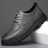 FashionSpring Autumn New Designer Platform Shoes for Men Fashion Business Low-tops Casual Leather Shoes Men British Work Ankle Boots 38
