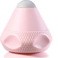 Muscle Massage Gun Deep Tissue Percussion   Massager with 6 Speed Settings and 3   Attachments for Muscle Relaxation and Pain   Relief, (Pink) white