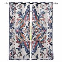 Bohemian Retro Patterns Blackout Curtains For Living Room Bedroom Printed Window Treatment Drapes Home Decor W135 x H60cm gray