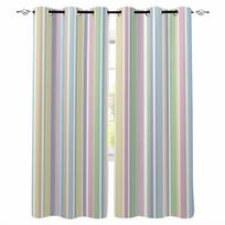 Rankomis pieštos daugiaspalvės linijos, užtemdančios užuolaidos svetainei, miegamajam, langų apdailai, žaliuzėms, užuolaidoms virtuvei W135 x H60cm white