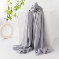 Keturių sezonų naujas dopamino vienspalvis vilnonis šalikas moterims, minkštas kašmyro šalikas, šiltas kaklui, dviejų paskirčių kutuotas šalis 70*190cm gray