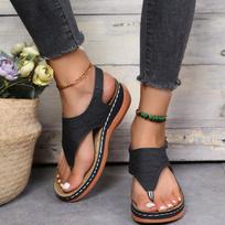 Fashion Summer Oxford women's sandals flat flip flops belt buckle women's shoes 2024 new style Roman fashion women's slippers 42 vyno raudonos spalvos
