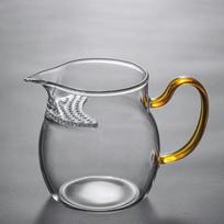 Sustorintas stiklinis arbatos indas, arbatos jūra, aukšto boro silicio karščiui atsparus Kung Fu arbatos rinkinys su rankena, filtru, arbatos separatorius, baras white