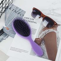 Air Cushion Massage Hair Comb Fluffy Airbag Curly Hair Comb Nylon Silk Oval Women's Anti Knot Hair Comb Hair Care Comb violetinė