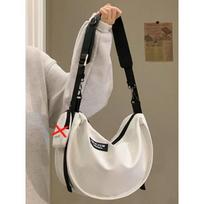 Simple Nylon Large-capacity Crossbody Bags Sports Style Women's Handbags High Quality Female PU Leather Dumpling Shoulder Bags gray