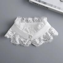 Lace Small Stand Collar Fake Collar Versatile Pearl Scarf Embellished Fake Shirt Collar balta