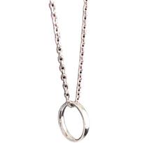 Žiedo pakabukas Karoliai Metalas Sidabrinė Spalva Poros Grandinėlė Karoliai Vyrams Moterims Hip Hop Papuošalai Dovana 1pc white